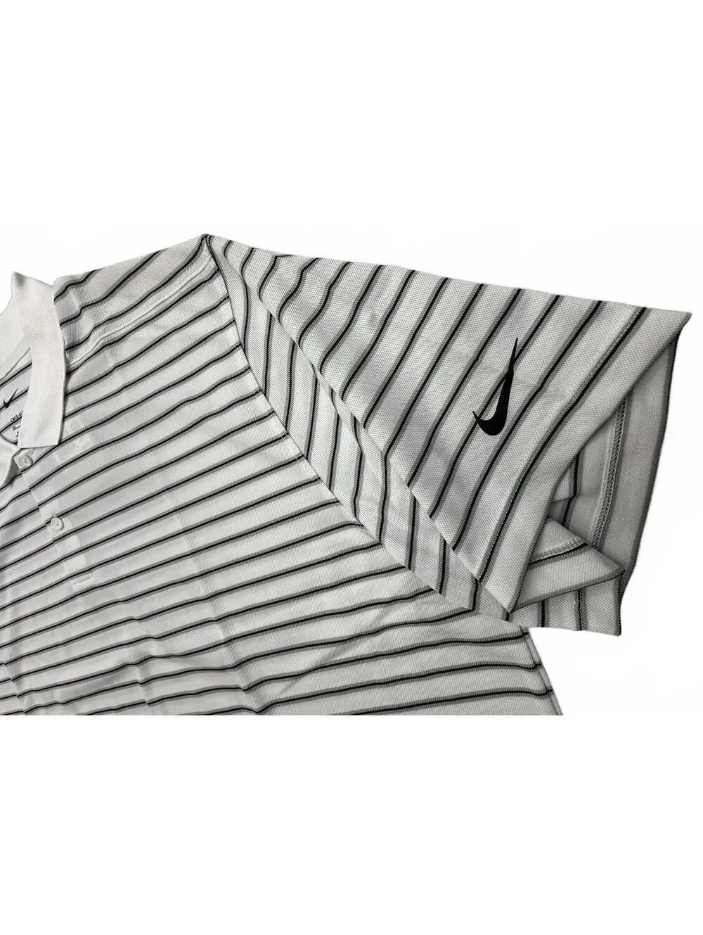 Nike Dri-FIT Victory Stripe Golf Polo Men XXL White Black DH0835-100 NWT